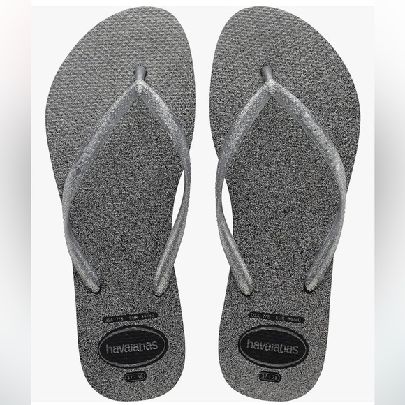 •HAVIANAS•NWT SLIM GLOSS FLIP FLOP SANDAL BLACK SIZE 41/42 (11-12) - Picture 4 of 6